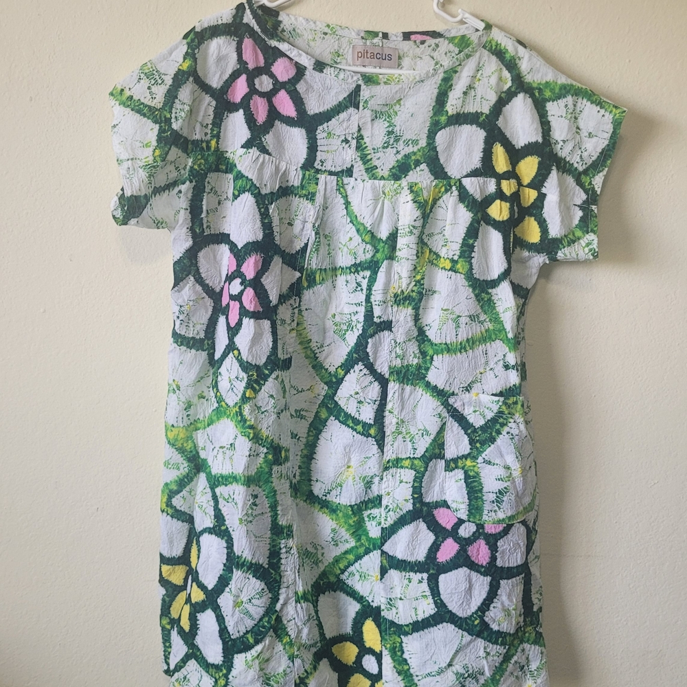 Colorful Spring Floral T-shirt Dress by Pitacus